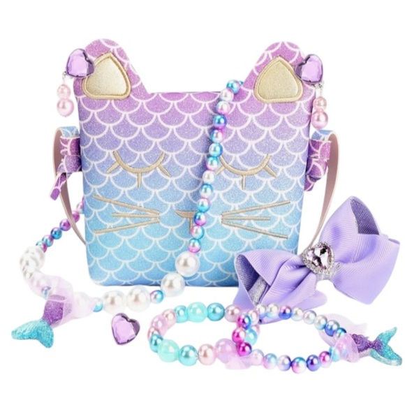 Mermaid Cat Kids Purse Set For Dress Up Play NWT - Picture 1 of 3